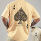 MENS CASUAL RETRO SPADE A T SHIRT