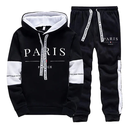 PARIS MENS HOODIE AND PANTS WINTER SET