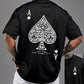 MENS CASUAL RETRO SPADE A T SHIRT
