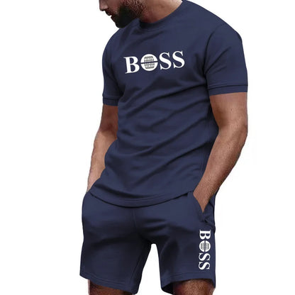 BOSS MENS TSHIRT AND SHORT SUMMER SET