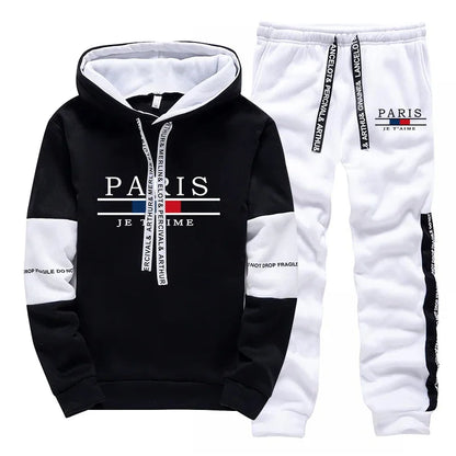 PARIS MENS HOODIE AND PANTS WINTER SET