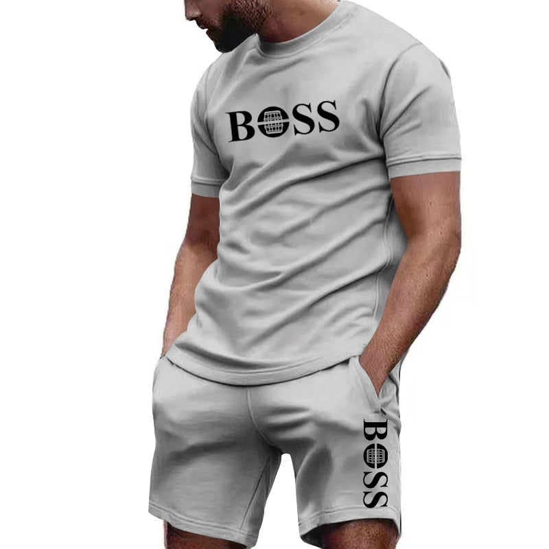 BOSS MENS TSHIRT AND SHORT SUMMER SET